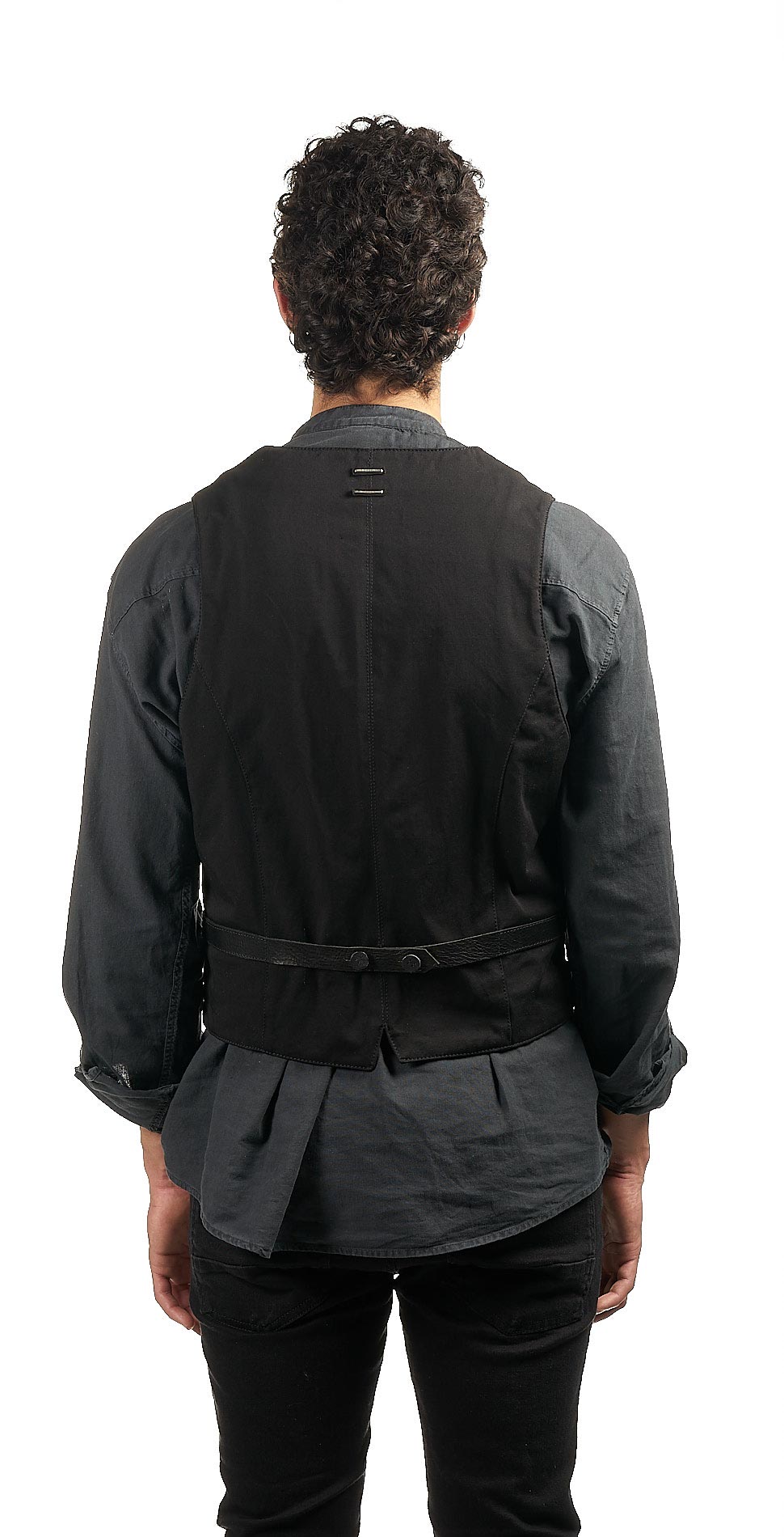 DANIELE BASTA LEATHER AND SILVER JACKET 